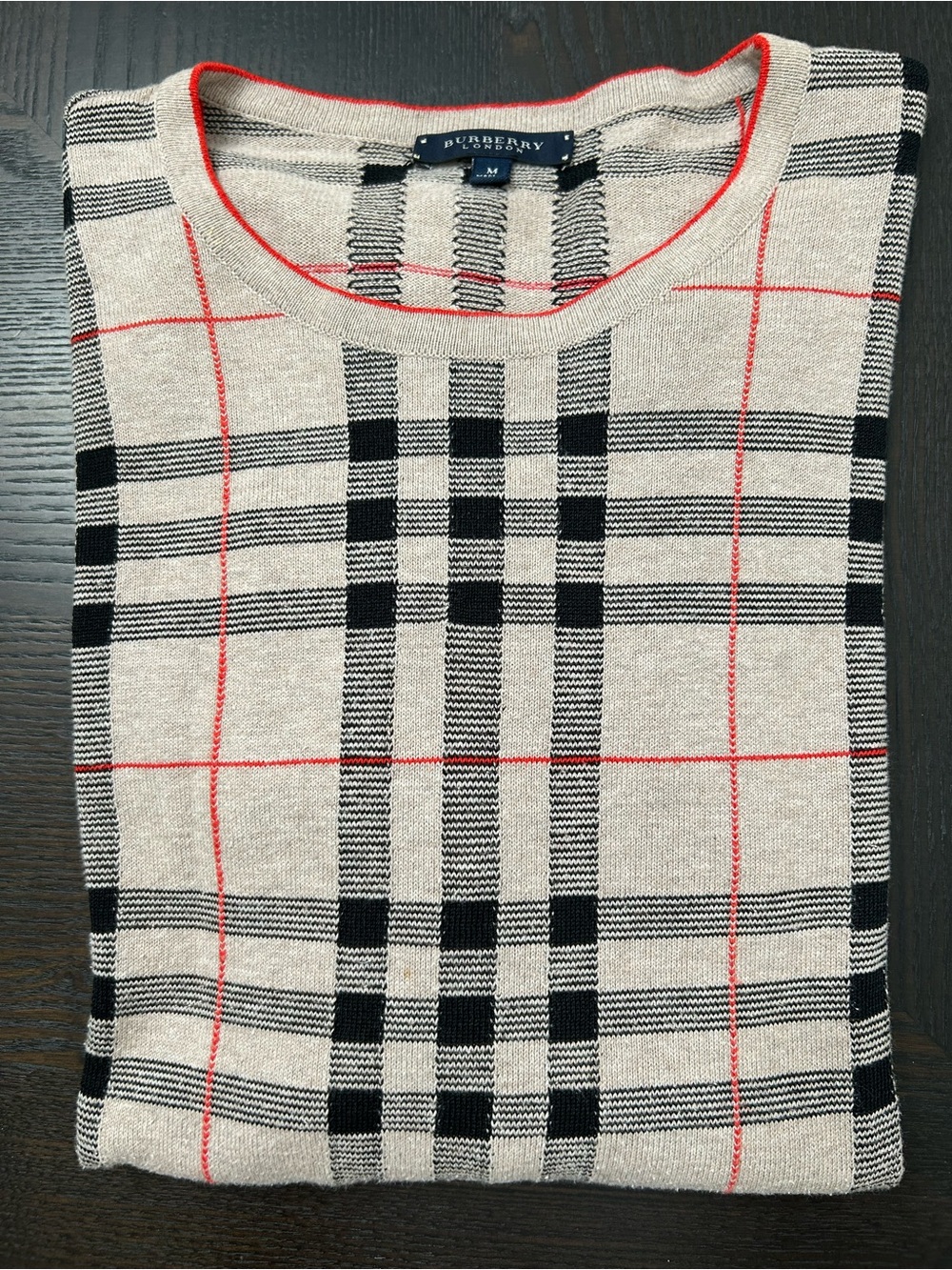 BURBERRY LONDON NOVA CHECK SWEATER 100% COTTON  VTG - Picture 7 of 8